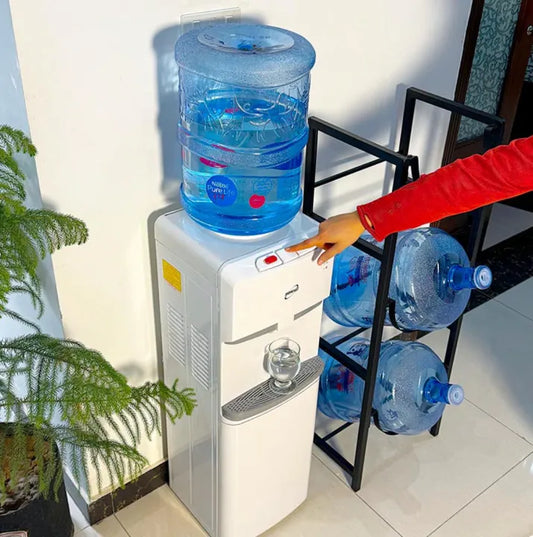 3 Tier Metal Dispenser Water Bottle Stand with Tyres and Tyre Lock