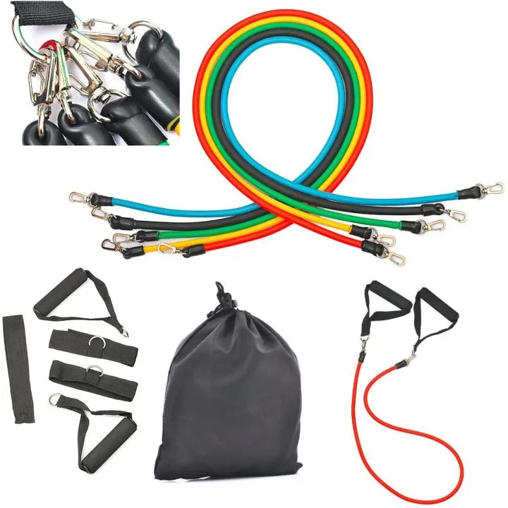 11 PCS Latex Resistance Band Set