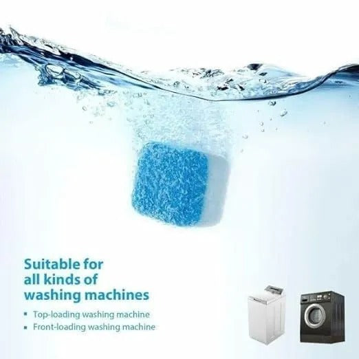 12 Pcs Antibacterial Washing Machine Deep Cleaning Tablets Non-Corrosive - Ideal for All Washing Machines
