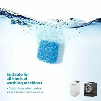 12 Pcs Antibacterial Washing Machine Deep Cleaning Tablets Non-Corrosive - Ideal for All Washing Machines