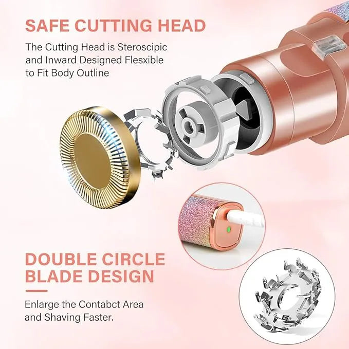 2 in 1 Eye Brow And Facial Hair Remover Chargeable , Multi Attractive Color With USB Charging Cable And Cleaning Brush