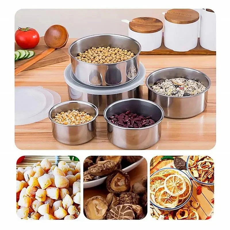 5 Pcs Stainless Steel Mixing Bowl Set