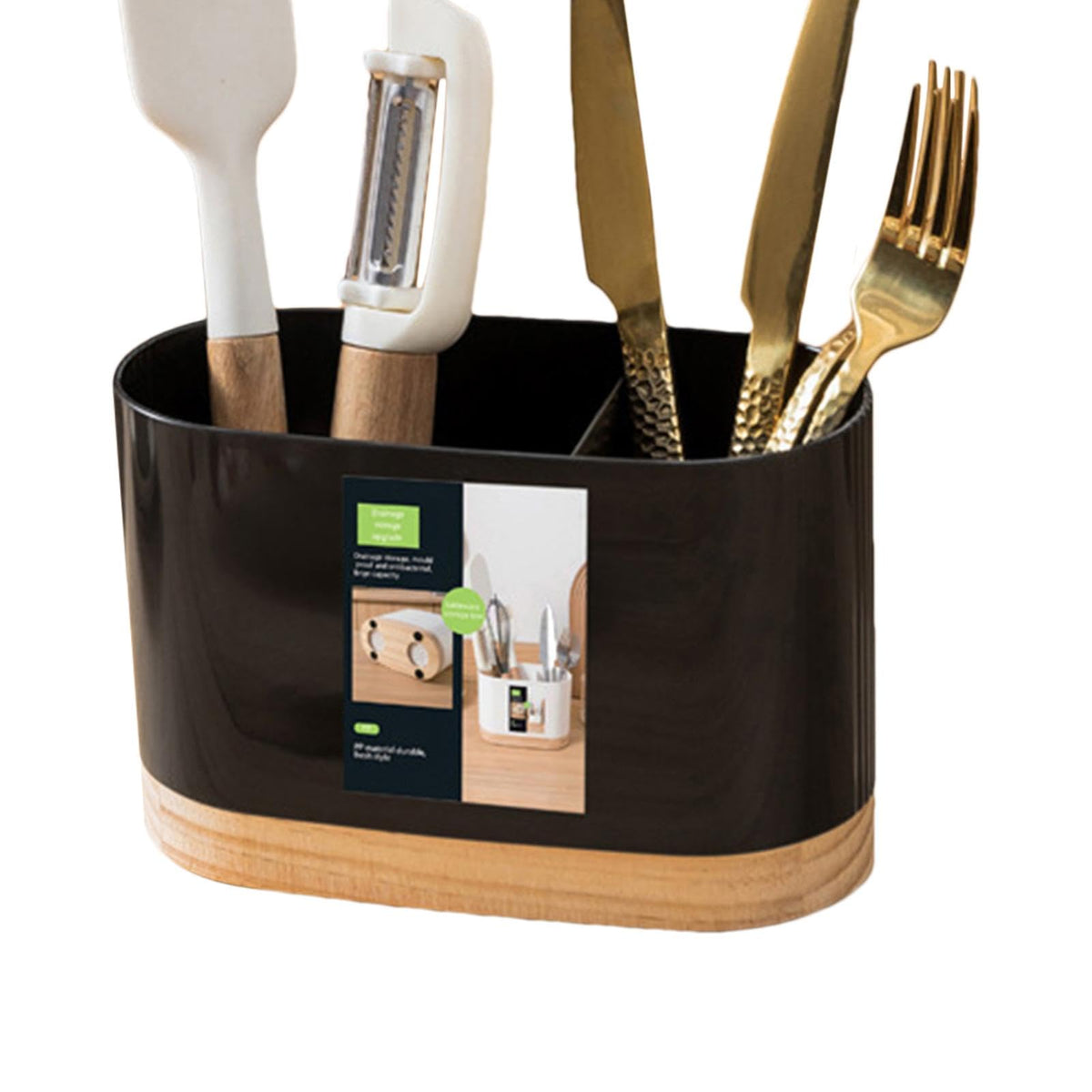 Removable Draining Chopstick Holder, Kitchen Utensil Bucket, Plastic Chopstick Spoon Storage Rack