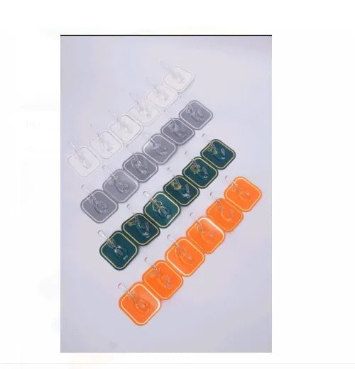 6 Row Multipurpose Hooks Nail-free Transparent Holder Strong Self Adhesive Wall Hook