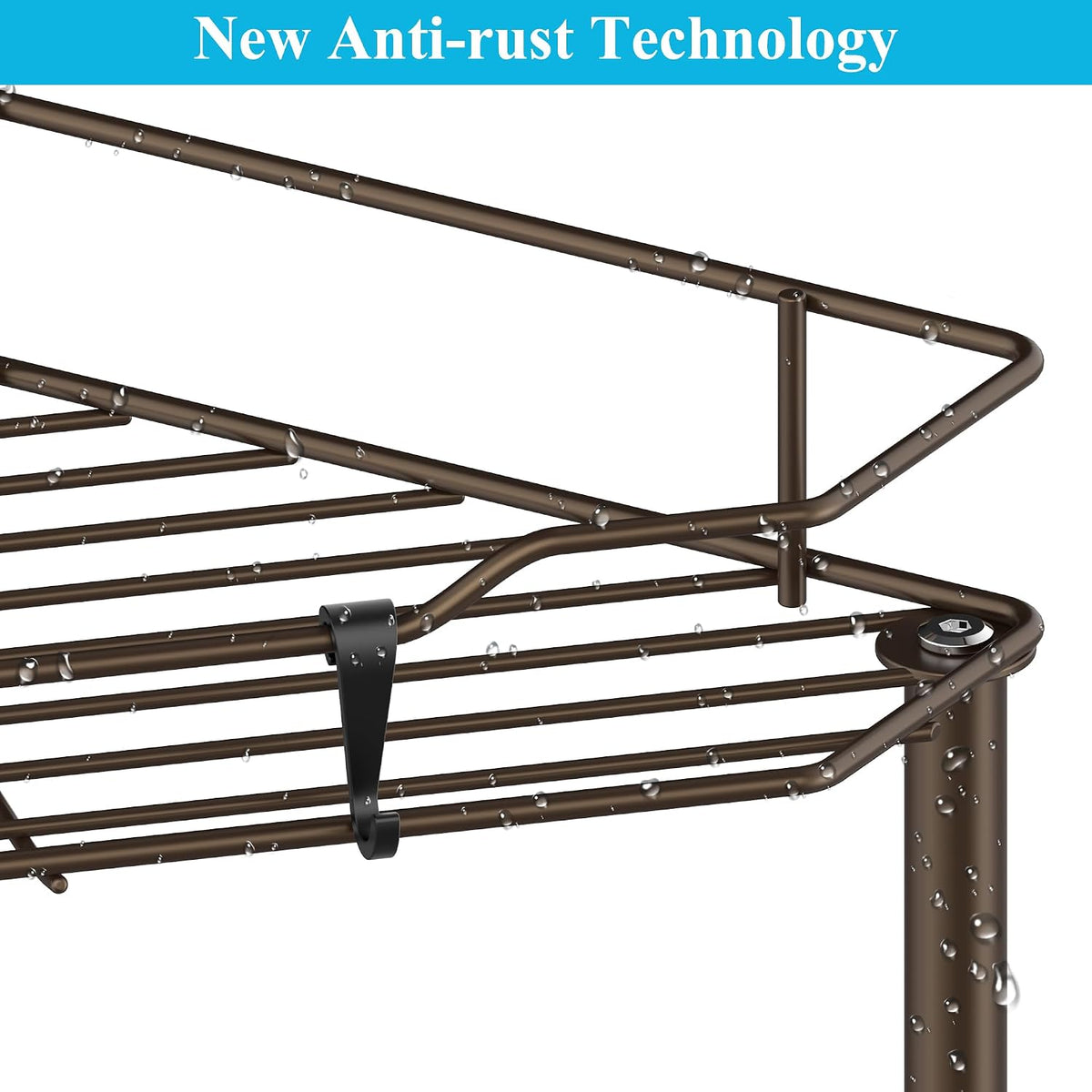 3 Tier Multipurpose Organizer for Kitchen & Bathroom (With screw hooks)