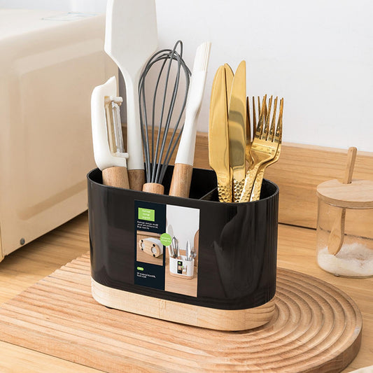 Removable Draining Chopstick Holder, Kitchen Utensil Bucket, Plastic Chopstick Spoon Storage Rack