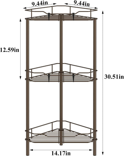 3 Tier Multipurpose Organizer for Kitchen & Bathroom (With screw hooks)