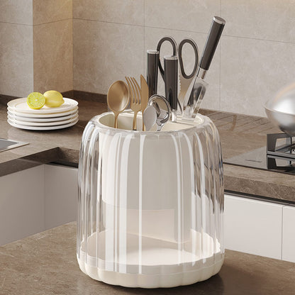 Multipurpose 360 Rotating Acrylic Spoons & Cutlery Holder