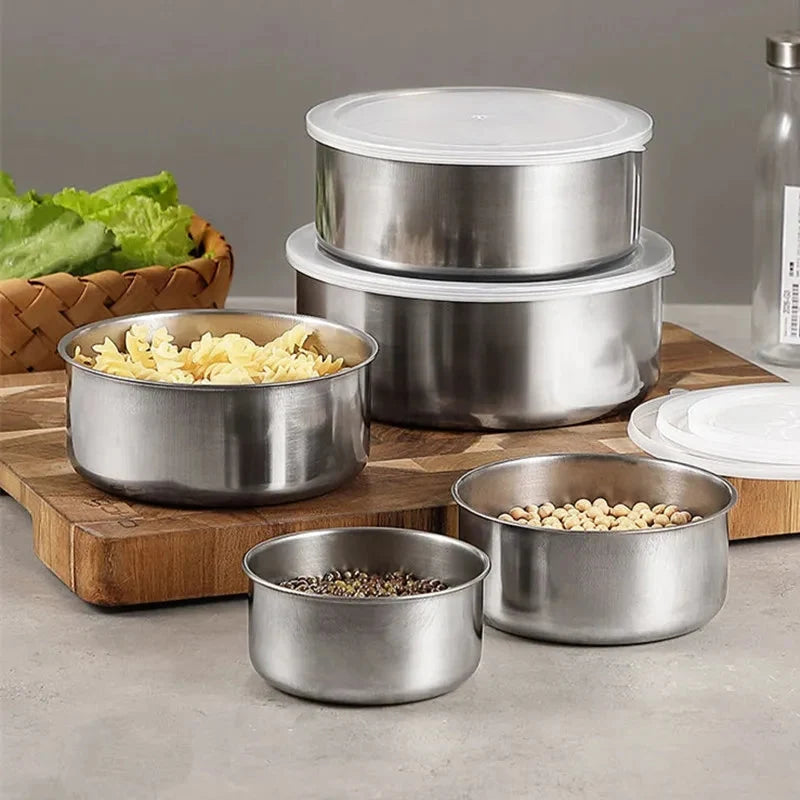 5 Pcs Stainless Steel Mixing Bowl Set
