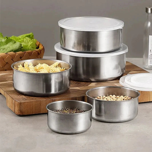 5 Pcs Stainless Steel Mixing Bowl Set