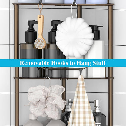3 Tier Multipurpose Organizer for Kitchen & Bathroom (With screw hooks)