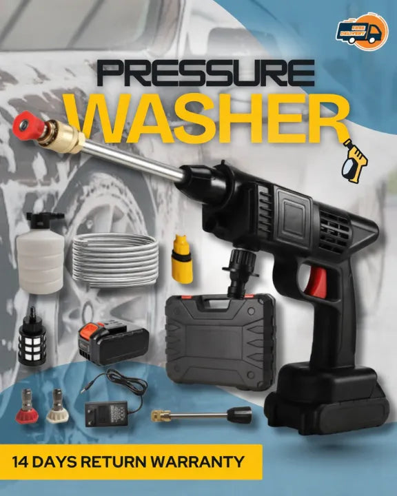 Double Battery Water Cleaning Gun Car Washer Gun Product Include 2 Water Nozzle 48V Battery Pipe Soap Liquid Bottle