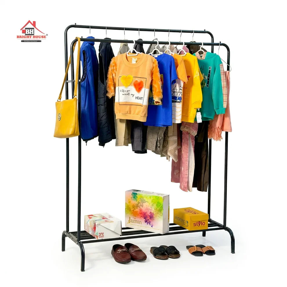 Double Pole Cloth Hanging Stand x Single Shoe Rack