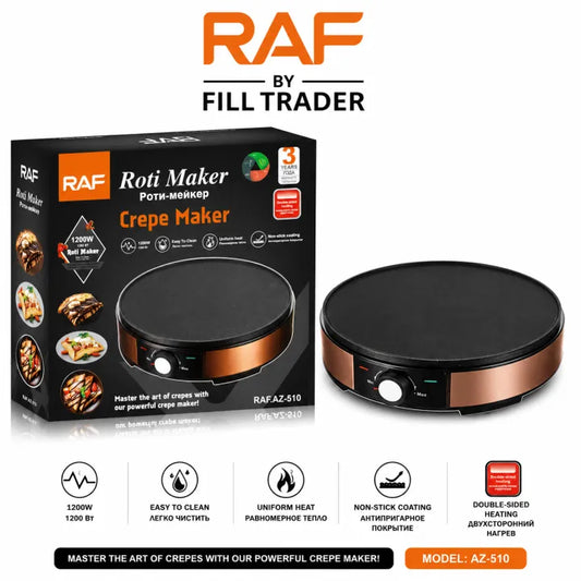 Extreme Discount 🔥| Fill Trader Electric Roti Maker AZ510 Nonstick Crepe Maker with Fast Heating 1200W
