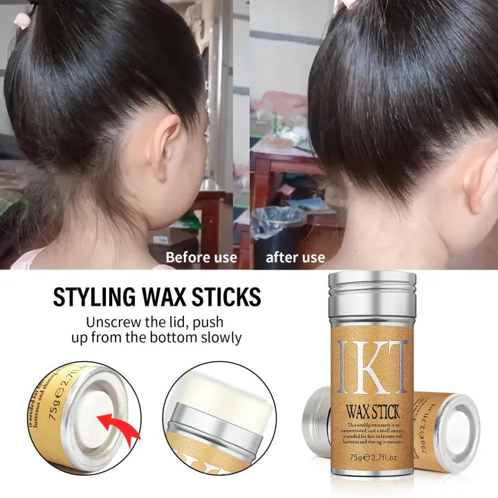 IKT Hair Wax Stick – Dance & Performance Edge Control for Buns, Wigs & Updos, Non-Greasy Formula 2.7oz