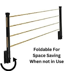 Cloth Drying Stand With Free Rope Foldable Wall Mounted
