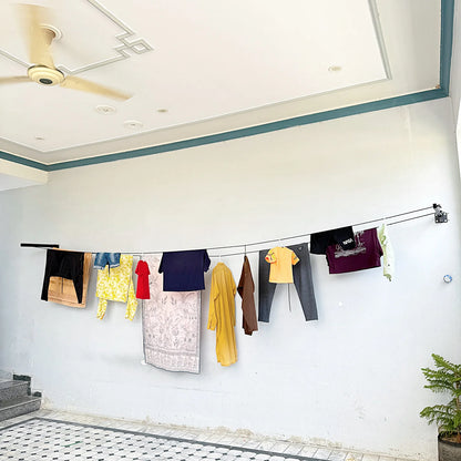 Cloth Drying Stand With Free Rope Foldable Wall Mounted