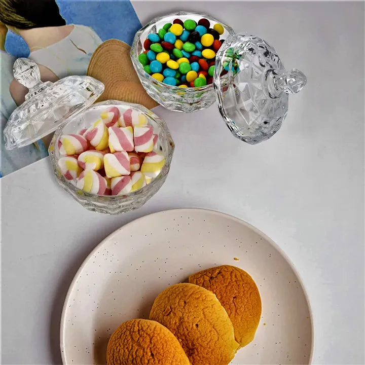 Delisoga Round Shape Multipurpose Glass Jar
