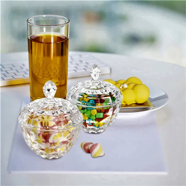 Delisoga Round Shape Multipurpose Glass Jar