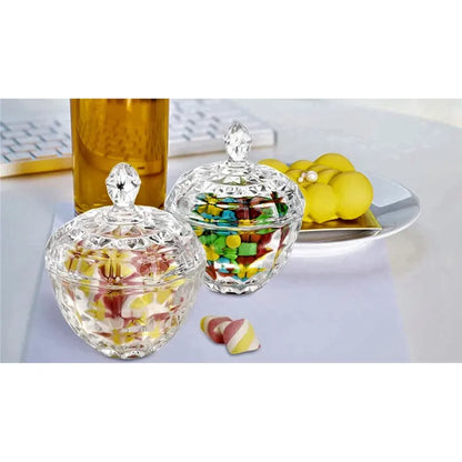 Delisoga Round Shape Multipurpose Glass Jar