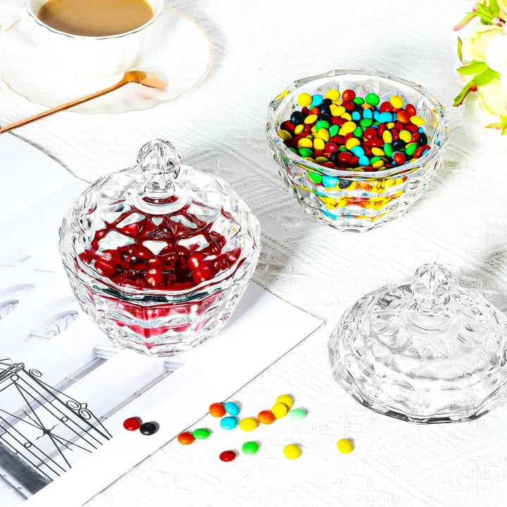 Delisoga Round Shape Multipurpose Glass Jar