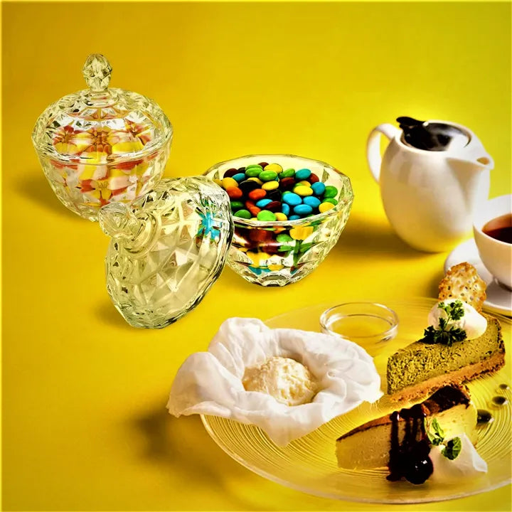 Delisoga Round Shape Multipurpose Glass Jar