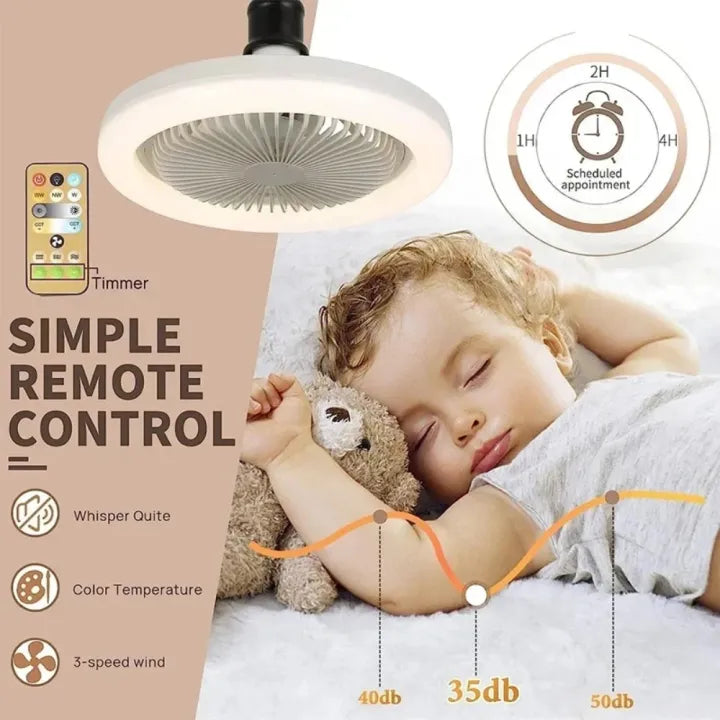 3-in-1 Ceiling Fan Light with Air Filter & Remote