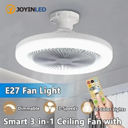 3-in-1 Ceiling Fan Light with Air Filter & Remote