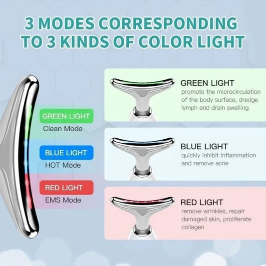 Neck & Face Lifting and Firming Massage Beauty Machine (3 Speed High Quality) (With Light)