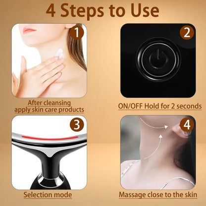 Neck & Face Lifting and Firming Massage Beauty Machine (3 Speed High Quality) (With Light)