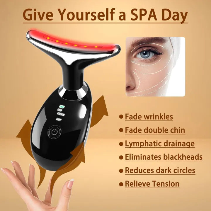 Neck & Face Lifting and Firming Massage Beauty Machine (3 Speed High Quality) (With Light)