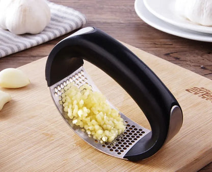 Manual Garlic Press Rocker with Handle Stainless Steel Garlic Crusher