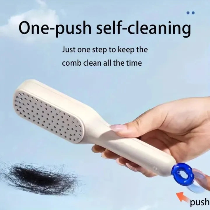 New Self Cleaning Hair Brush Magic Comb Telescopic Soft Hair Brush Massage Comb