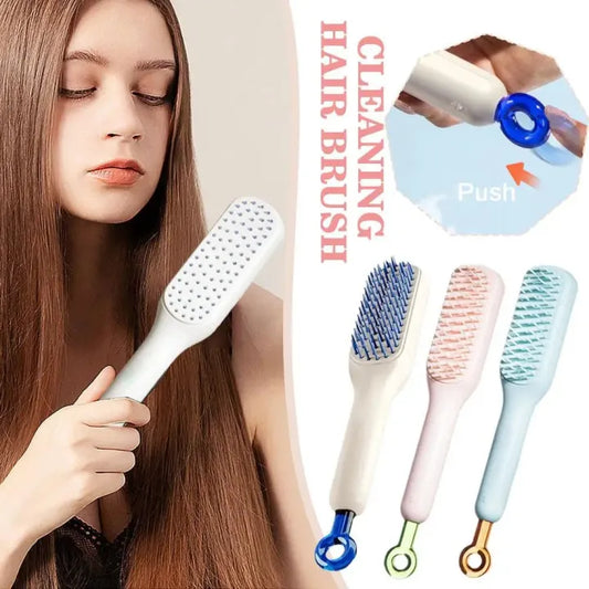 New Self Cleaning Hair Brush Magic Comb Telescopic Soft Hair Brush Massage Comb