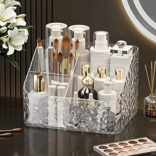 Premium Acrylic Makeup Organizer 4 Grid Cosmetic Storage Box