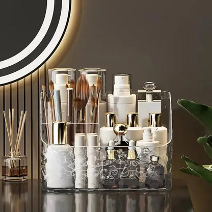 Premium Acrylic Makeup Organizer 4 Grid Cosmetic Storage Box