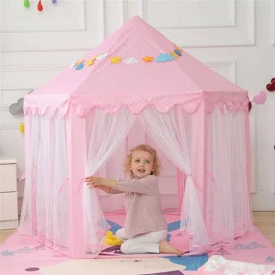 Princess Castle Tent For Girls Fairy Play Tents for Kids Hexagon Playhouse
