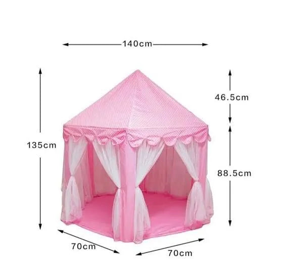 Princess Castle Tent For Girls Fairy Play Tents for Kids Hexagon Playhouse