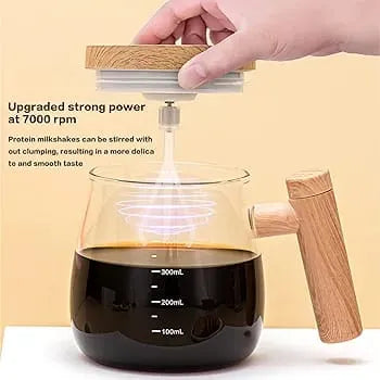 400ml Glass Self Stirring Cup for Making Coffee & more