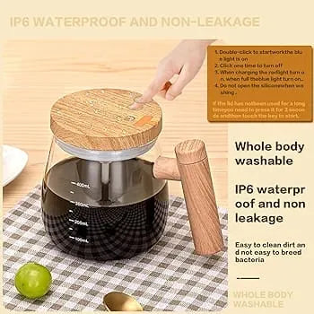 400ml Glass Self Stirring Cup for Making Coffee & more