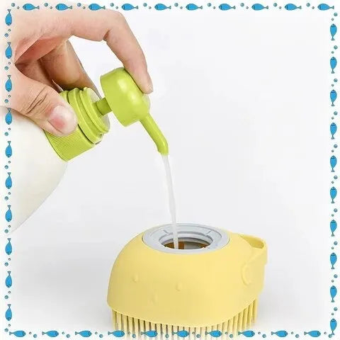 Silicone Bath and Body Shower Brush With Soap Dispenser