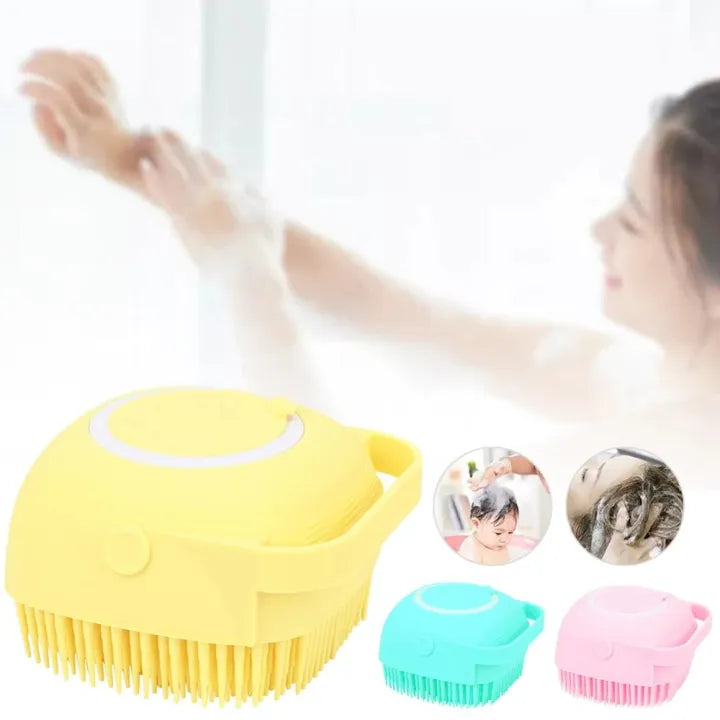 Silicone Bath and Body Shower Brush With Soap Dispenser