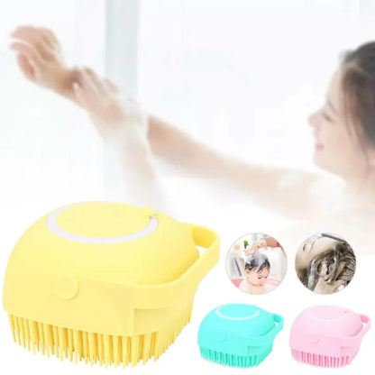 Silicone Bath and Body Shower Brush With Soap Dispenser