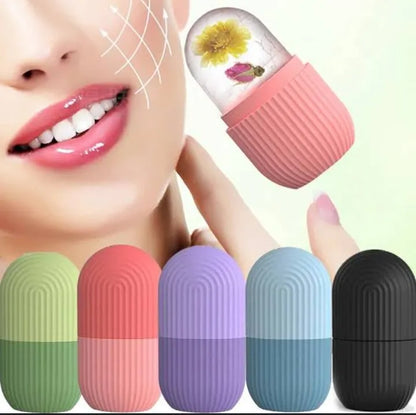 Silicone Face Ice Roller | Reusable Facial Massage & Cryotherapy Tool for Glowing Skin