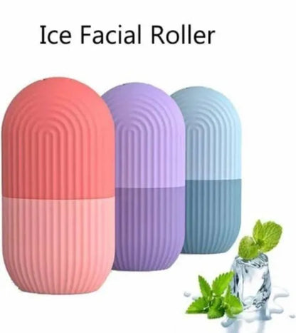 Silicone Face Ice Roller | Reusable Facial Massage & Cryotherapy Tool for Glowing Skin