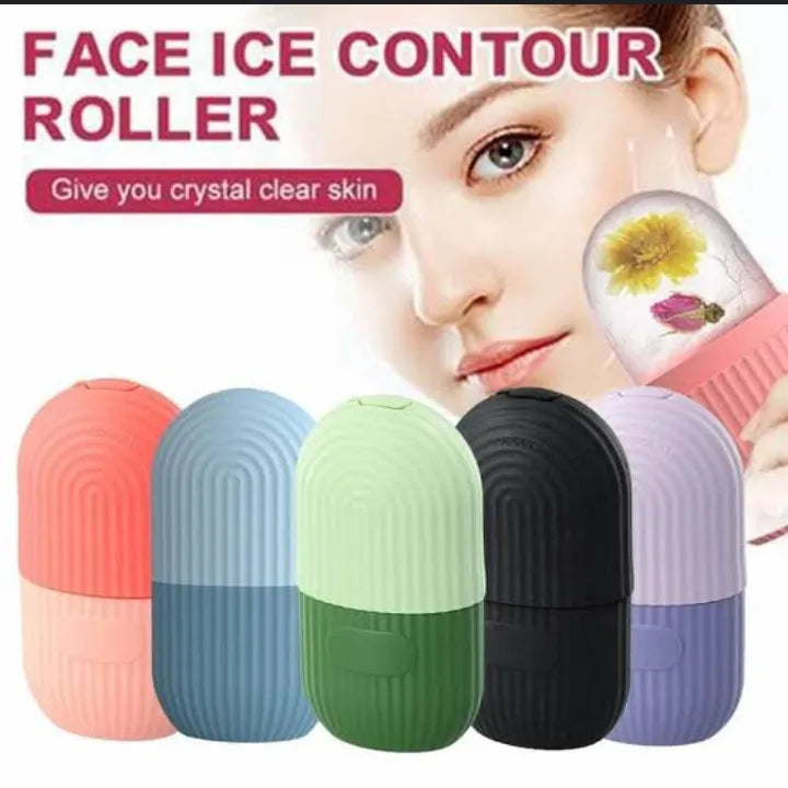 Silicone Face Ice Roller | Reusable Facial Massage & Cryotherapy Tool for Glowing Skin