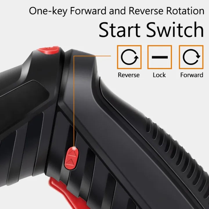 Electric Screwdriver, 3.6V Black Cordless Screwdriver Rechargeable Handle Drill Driver with USB Charging Cable and Accessories