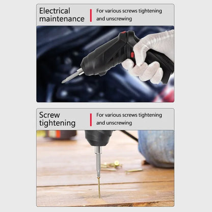 Electric Screwdriver, 3.6V Black Cordless Screwdriver Rechargeable Handle Drill Driver with USB Charging Cable and Accessories