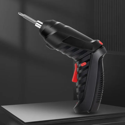 Electric Screwdriver, 3.6V Black Cordless Screwdriver Rechargeable Handle Drill Driver with USB Charging Cable and Accessories
