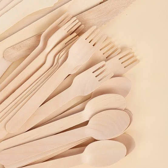 Pack of 20 Wooden Cutlery Set